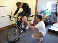 James bike fit in progress