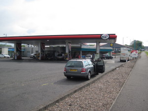 Centrica petrol station near Coleraine -  end of stage 4